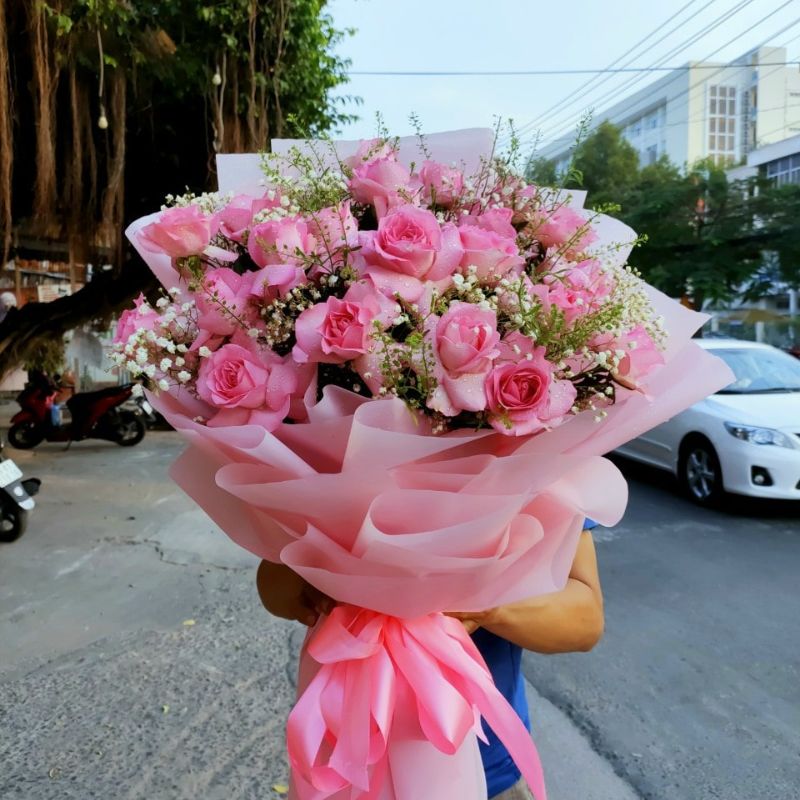 Hoa hồng màu hồng dành tặng cho vợ, người yêu hoặc crush