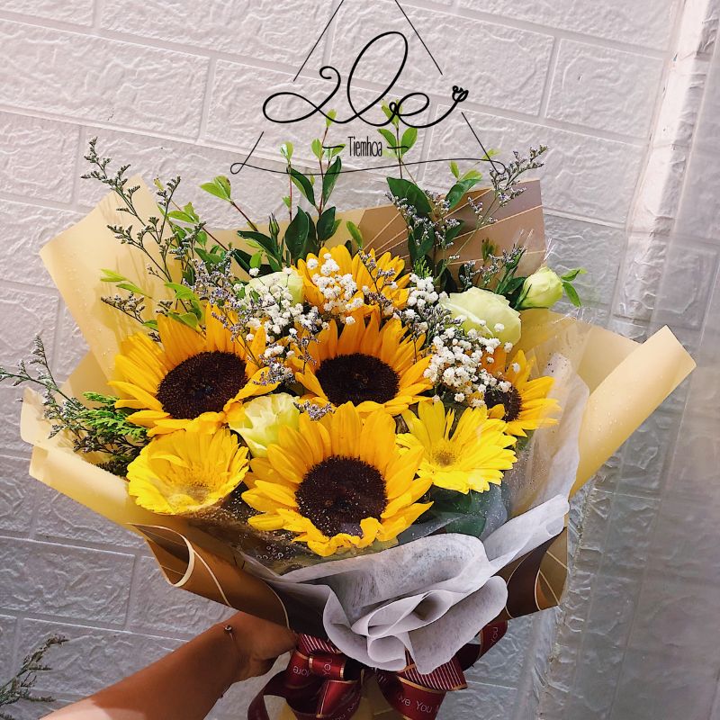 Hoa hướng dương bó tặng mẹ