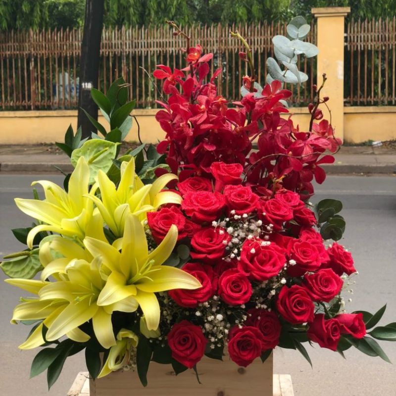 Lẵng hoa tặng mẹ ngày 8/3